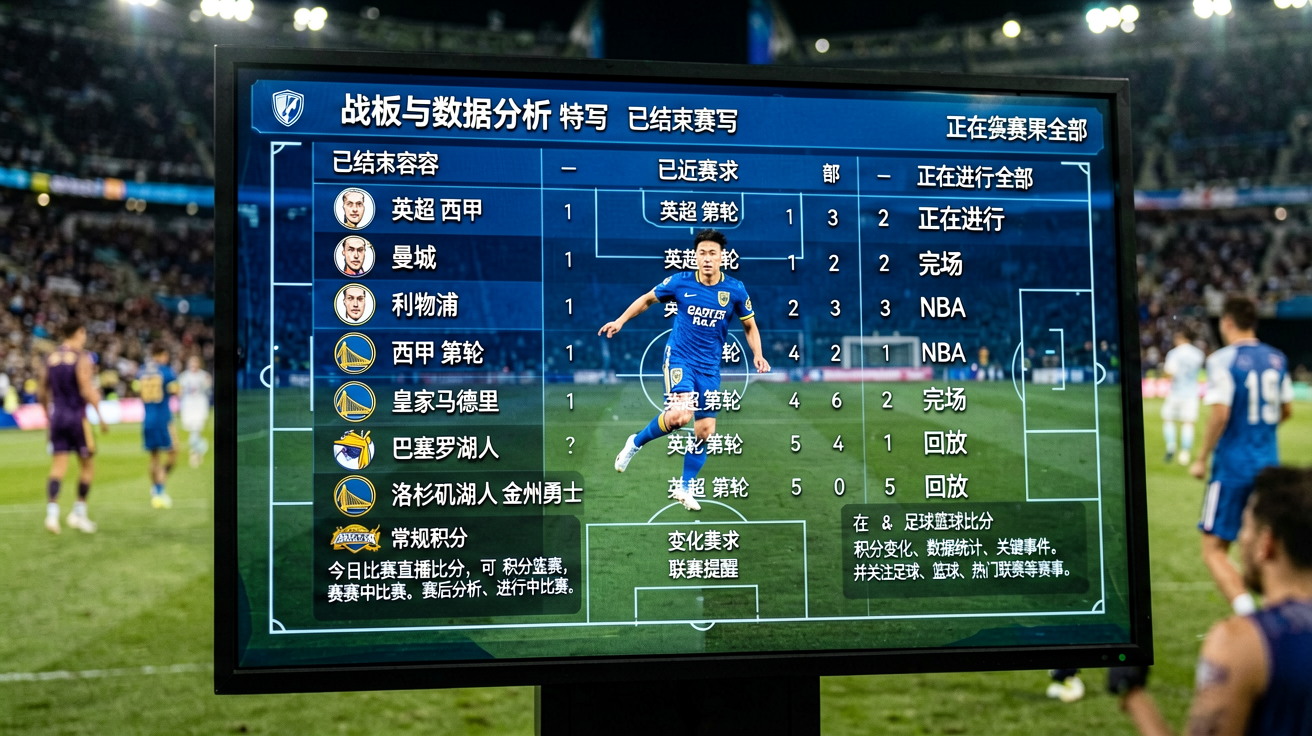 战术板与数据分析图表特写